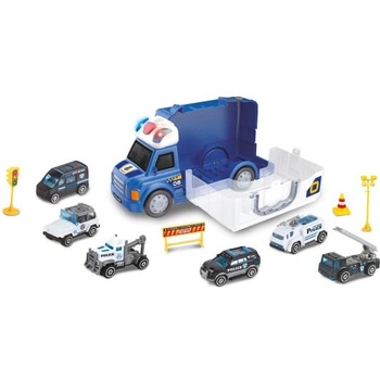 Wiky Полицейска кола с ефекти и 6 малки коли