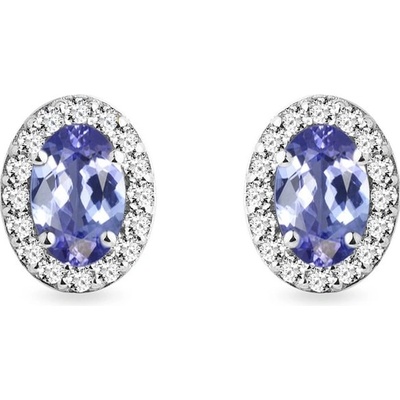Klenota zlaté s tanzanitem a diamanty k0185092