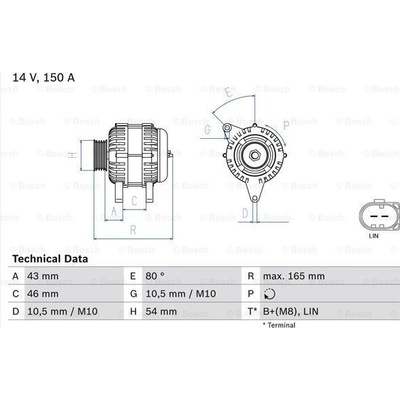 Alternátor BOSCH 0 986 081 190