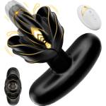 SuperLove Thrusting & Expanding & Vibrating Anal Plug with Remote Black