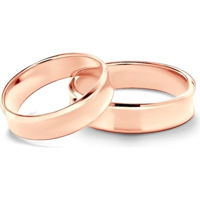 SAVICKI Сватбени халки: розово злато, вдлъбнати. 5 мм