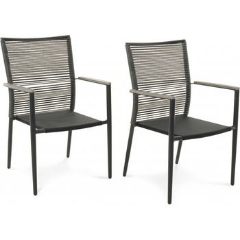 di volio sada 2ks zahradních židlí Asti šedé