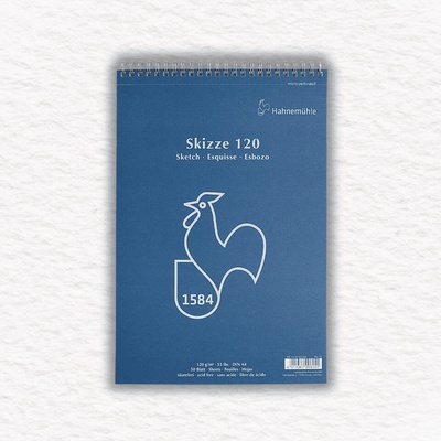 Hahnemühle skicár 1584 špirálová väzba 120 gsm 50 listov A4