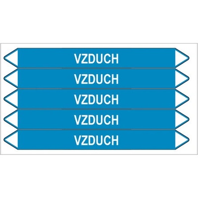 Značení potrubí, vzduch,5 ks, 150 × 12 mm PZ 008294