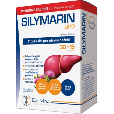 Silymarin Lipo Da Vinci Academia 30+15 kapsúl
