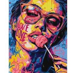 Ideyka Painting after numerac - Girl with candy