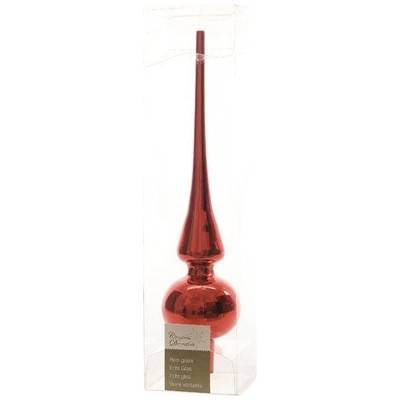 Decoris Garden Špic na stromček sklenený 26 cm červený