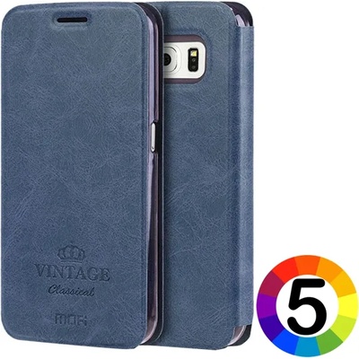 Samsung Galaxy S6 Mofi Vintage Кожен Калъф и Протектор