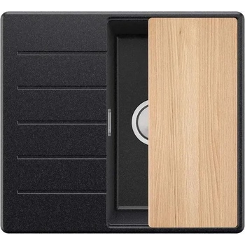 Твоят Стил Графитна кухненска гранитна мивка Копенхаген 40 Top 550 x 500 мм