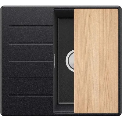 Твоят Стил Графитна кухненска гранитна мивка Копенхаген 40 Top 550 x 500 мм