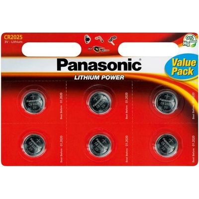 PANASONIC CR-2025EL/6BP 6ks 2B370582