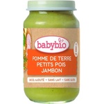 Babybio БИО Зеленчуково пюре с Шунка, зелен грах и картофи 200г