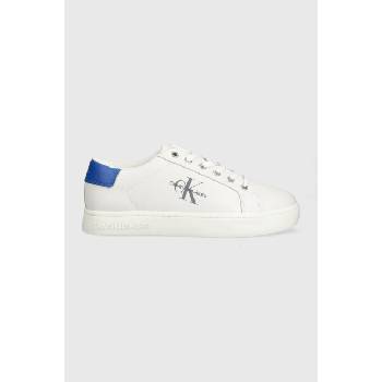 Calvin Klein Jeans Кожени маратонки Calvin Klein Jeans CLASSIC CUPSOLE LACEUP LOW LTH в бяло YM0YM00491 (YM0YM00491)