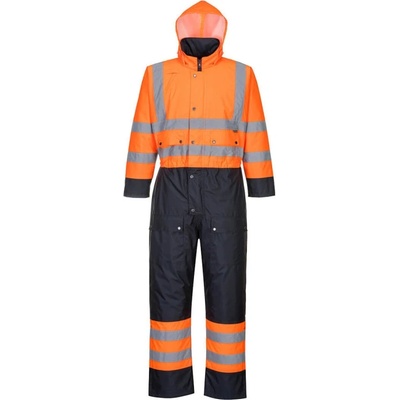 Portwest Kombinéza Contrast S485 Hi-Vis reflexní Oranžová/navy