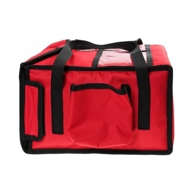Taška na pizze pre 4 kusy červená 35 x 35 cm s rámom BAG_T4SSRBVR