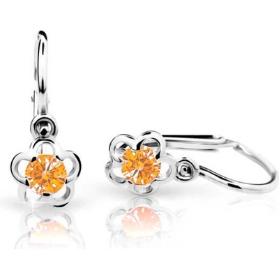Cutie Jewellery detské náušnice z bieleho zlata C1945-10-X-2 oranžová