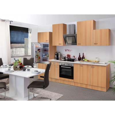Flex Well Kuchyňa Nano 280 cm/typ 1 chlad./rúra/varná doska/digestor/umývačka