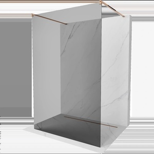 Mexen Kioto самостоятелна душ стена 120 x 200 см, графит 8 мм, розово злато (800-120-002-60-40)