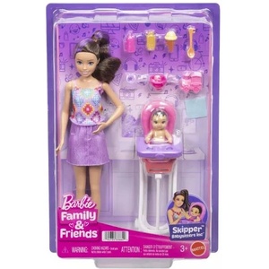 Mattel Барби: Игрален комплект за детегледачка - столче за хранене (jjb44)