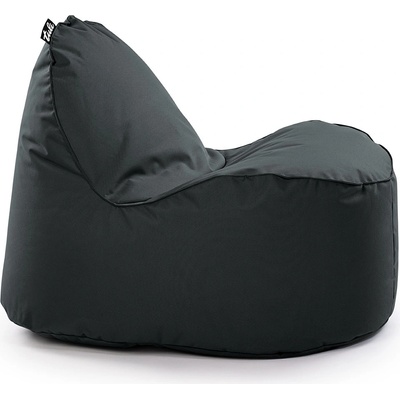 Tuli sedací vak Moka nesnímateľný poťah polyester tmavo sivá