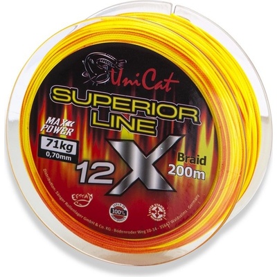 Uni Cat šňůra 12 X Superior Line 200m 0,50mm 51kg