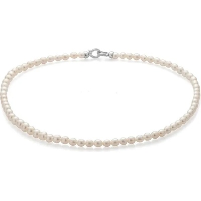 Swan Колие от бели следководни естествени перли RRICENW Swan