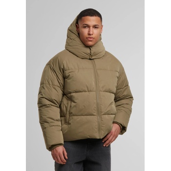 Urban Classics Мъжко Пухено Яке Puffer Jacket With Flap Hood tiniolive XXLUB-TB8027-03057 - Тъмносив, размер 3XL