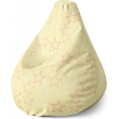 Sablio sedací vak Pear hvězdy 140 x 100 x 25 cm