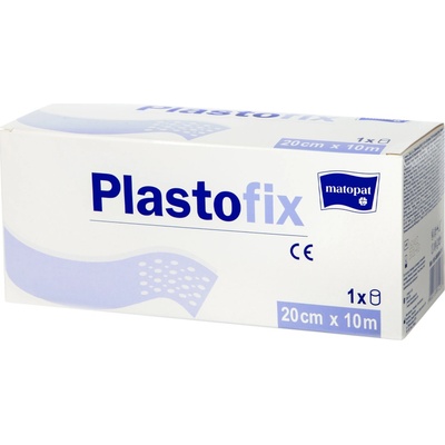 Matopat Plastofix fixační náplast z netkané textilie bez polštářku elastická na cívce 20 cm x 10 m 1 ks