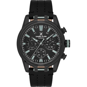 Daniel Klein DK. 1.13803-5 - Мъжки часовник, Exclusive, Кварцов, 44mm, 5 ATM, Черен Часовници