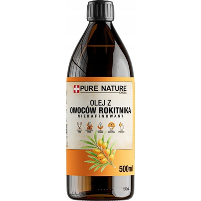 RAKYTNÍKOVÝ OLEJ Z PLODŮ RAKYTNÍKU LISOVANÝ ZA STUDENA NEFILTROVANÝ 0,5l
