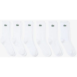 Lacoste Чорапи Lacoste Mens Cotton Jacquard Crew Socks 6 Pack - White 001