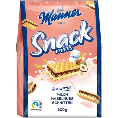 Manner Snack Minis Milk-Hazelnut 300 g
