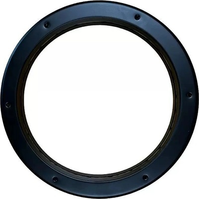 Okrúhle okno do dverí Mottez / Ø 39 cm / kov / sklo / čierna