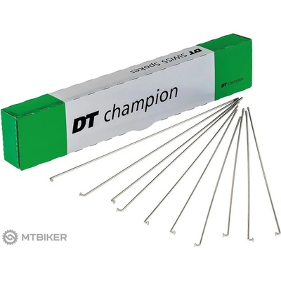 špic DT Swiss CHAMPION 2.0 mm J-BEND 300 mm silver