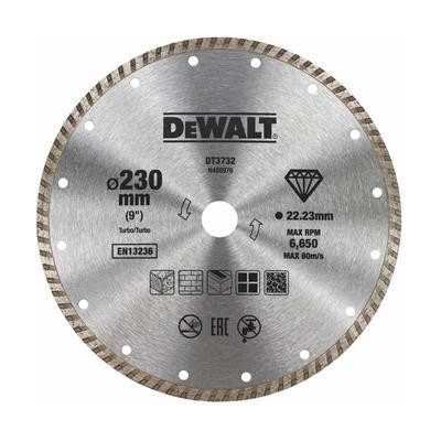 DeWALT DT3732 Diamantový kotouč Turbo pro suché řezání, 230 mm