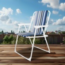 Linder Exclusiv Kreslo PO2600SO Ocean s pruhmi