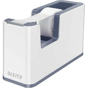 LEITZ Диспенсър за тиксо, настолен, зареден, LEITZ "Wow", бяло-сив 53641001 (53641001)