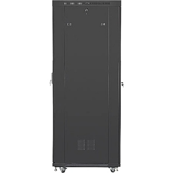 Lanberg rack cabinet 19" free-standing 27U/800x1000 (flat pack) with glass door lcd black v2 (FF01-8027-23BL)
