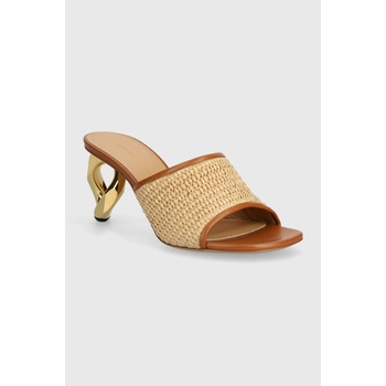 JW Anderson Чехли JW Anderson Raffia Sandal в бежово с дебел ток ANW42230A (ANW42230A.110)