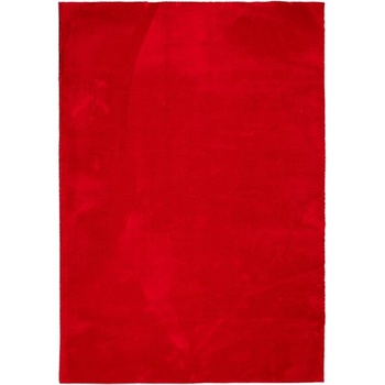 Килим HUARTES с къс косъм, мек и миещ се, червен, 140x200 см