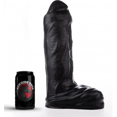 Rawhide Toys Vega XL čierne prémiové silikónové dildo s Vac-U-Lock 35 x 8,6–9,5 cm
