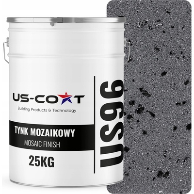 MOZAIKOVÁ OMÍTKA MOZAIKA 25KG ŠEDÁ TMAVÁ S ČERNOU SLÍDOU M06 DEKORATIVNÍ ŽIVIČNÁ