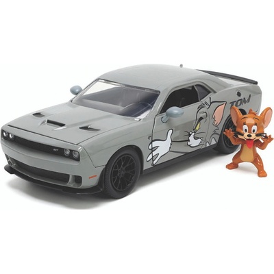 Jada Toys Tom & Jerry Diecast Model 2015 Dodge Challenger s figurkou Jerry 1:24