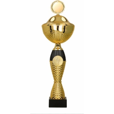 Kovový pohár s poklicí Zlato-černý 29 cm 12 cm