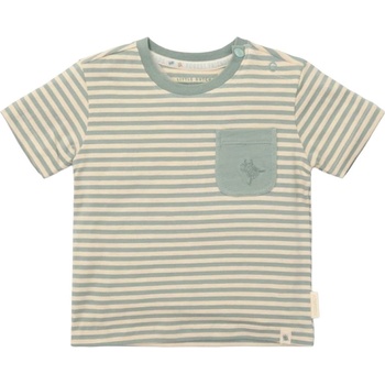 Little Dutch Бебешка тениска с къс ръкав Little Dutch - На райета, Forest Green, 74 cm, 6-9 м (CL25021124)