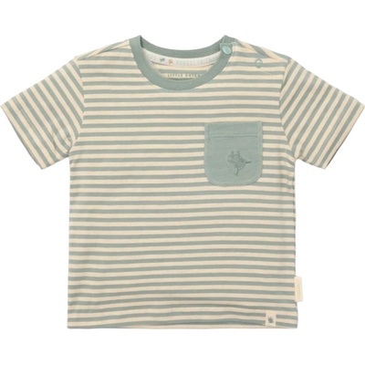 Little Dutch Бебешка тениска с къс ръкав Little Dutch - На райета, Forest Green, 74 cm, 6-9 м (CL25021124)
