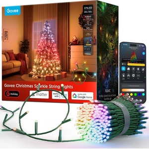 Govee - LED RGBWIC Външна коледна гирлянда 2700-6500K 30m Wi-Fi Matter IP65 (GV0111)