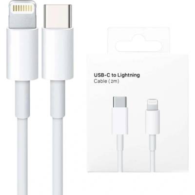 Оригинален кабел Apple MQGH2ZM A, USB-C към Lightning, 2 m, Бял (MQGH2ZM-A)