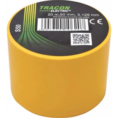 Tracon electric Páska izolačná 50 mm x 20 m žltá